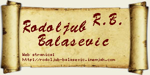 Rodoljub Balašević vizit kartica